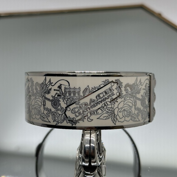 Coach Vintage Y2K Silver Women’s Cuff Bracelet - Picture 4 of 11